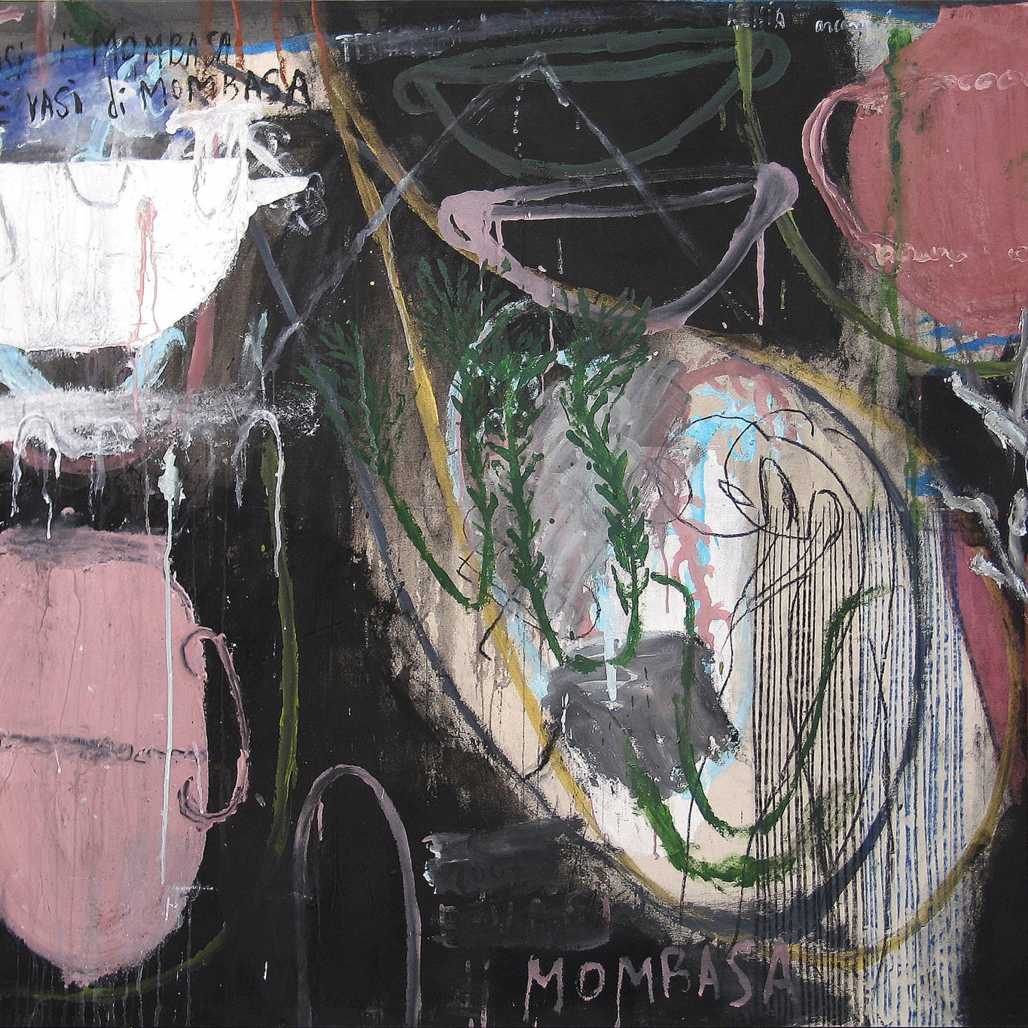 Arcangelo, Terra e vasi di Mombasa, 2007, mixed media on canvas, 108x140 cm, ARCTM0007