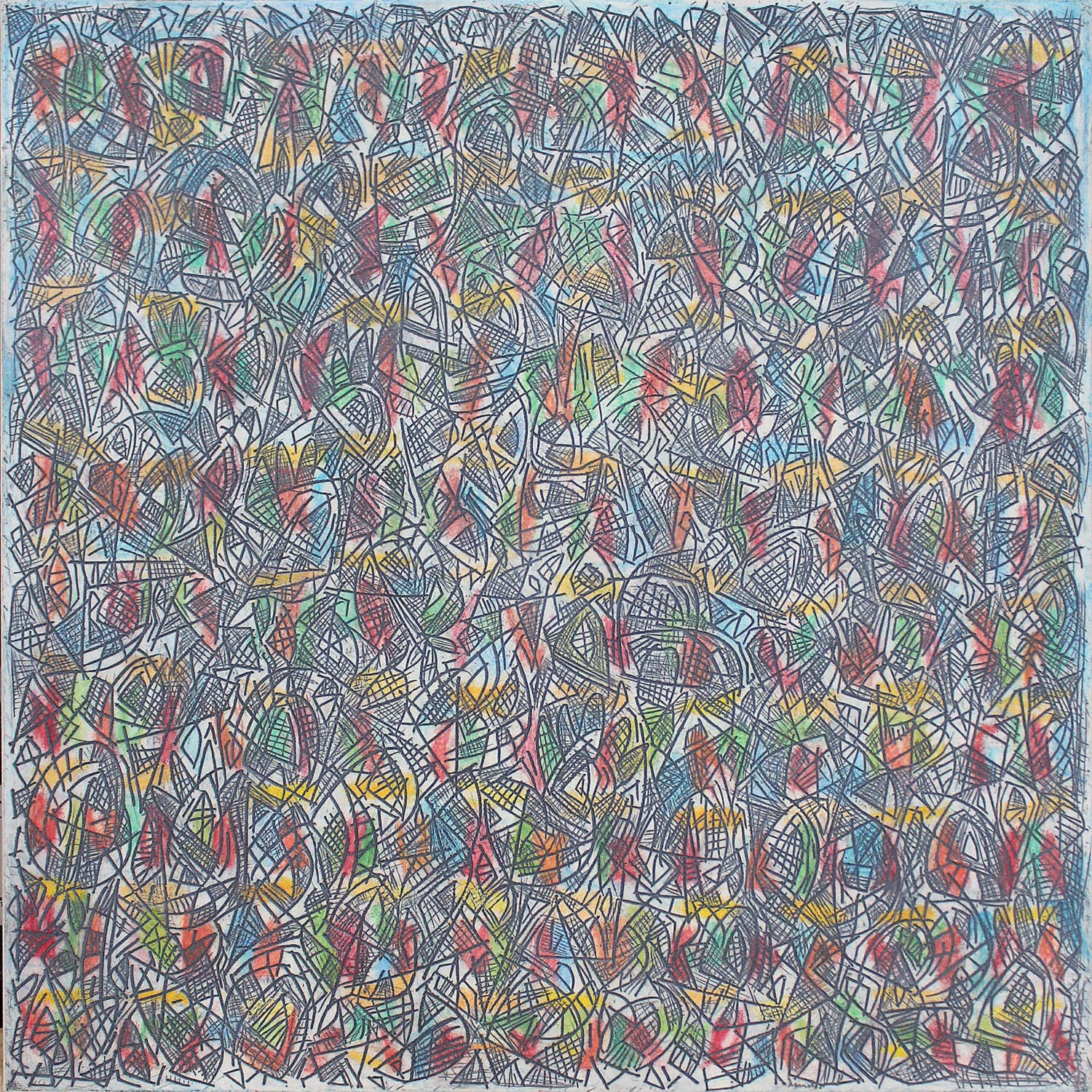 Sergi Barnils, La visió, 2019, Mixed media on canvas, 100 x 100 cm, BARTM1280