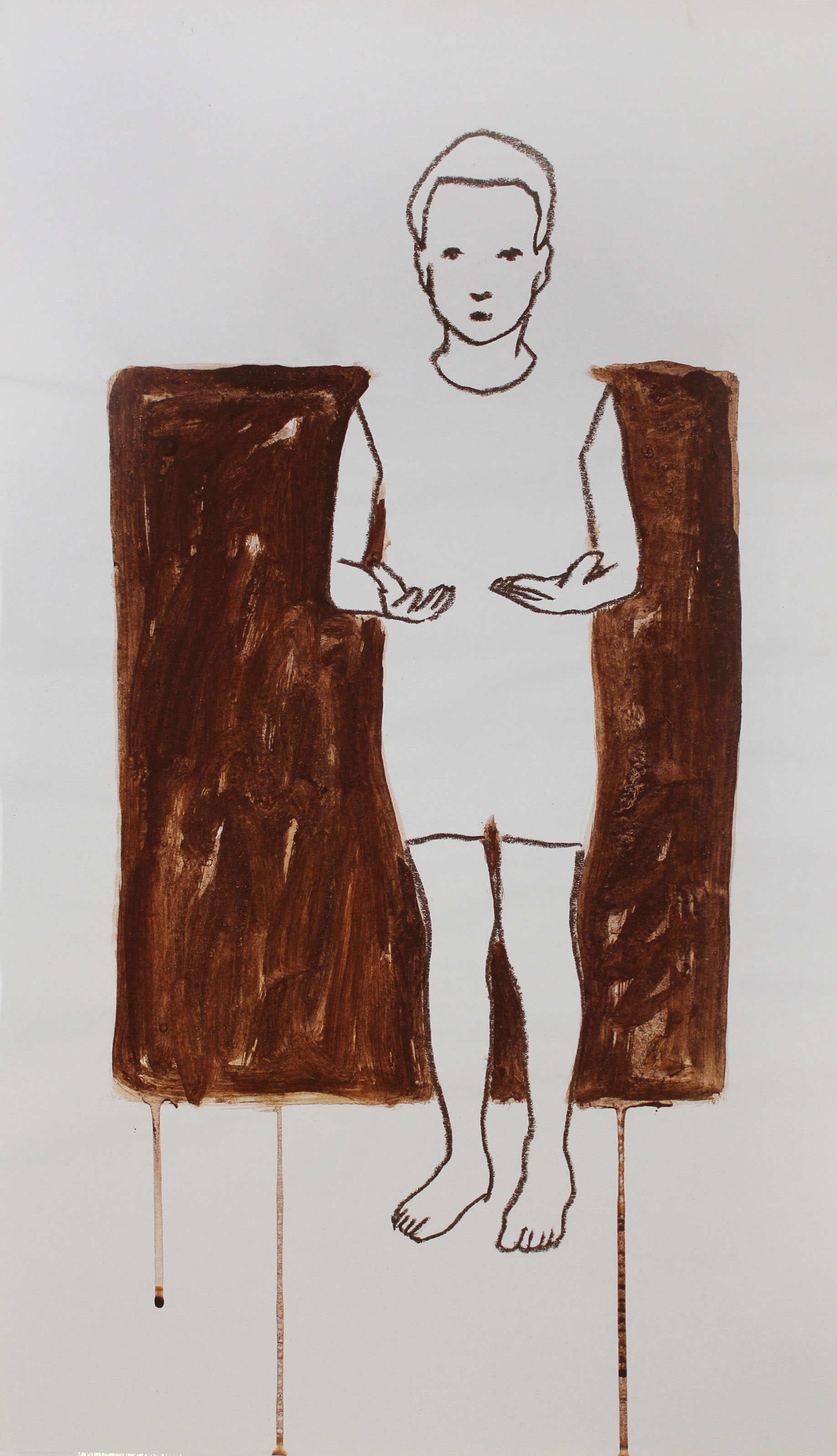 Valerio Berruti, Udaka, 2012, mixed media on cardboard, 69,5 x 39,5 cm, BERCT1468