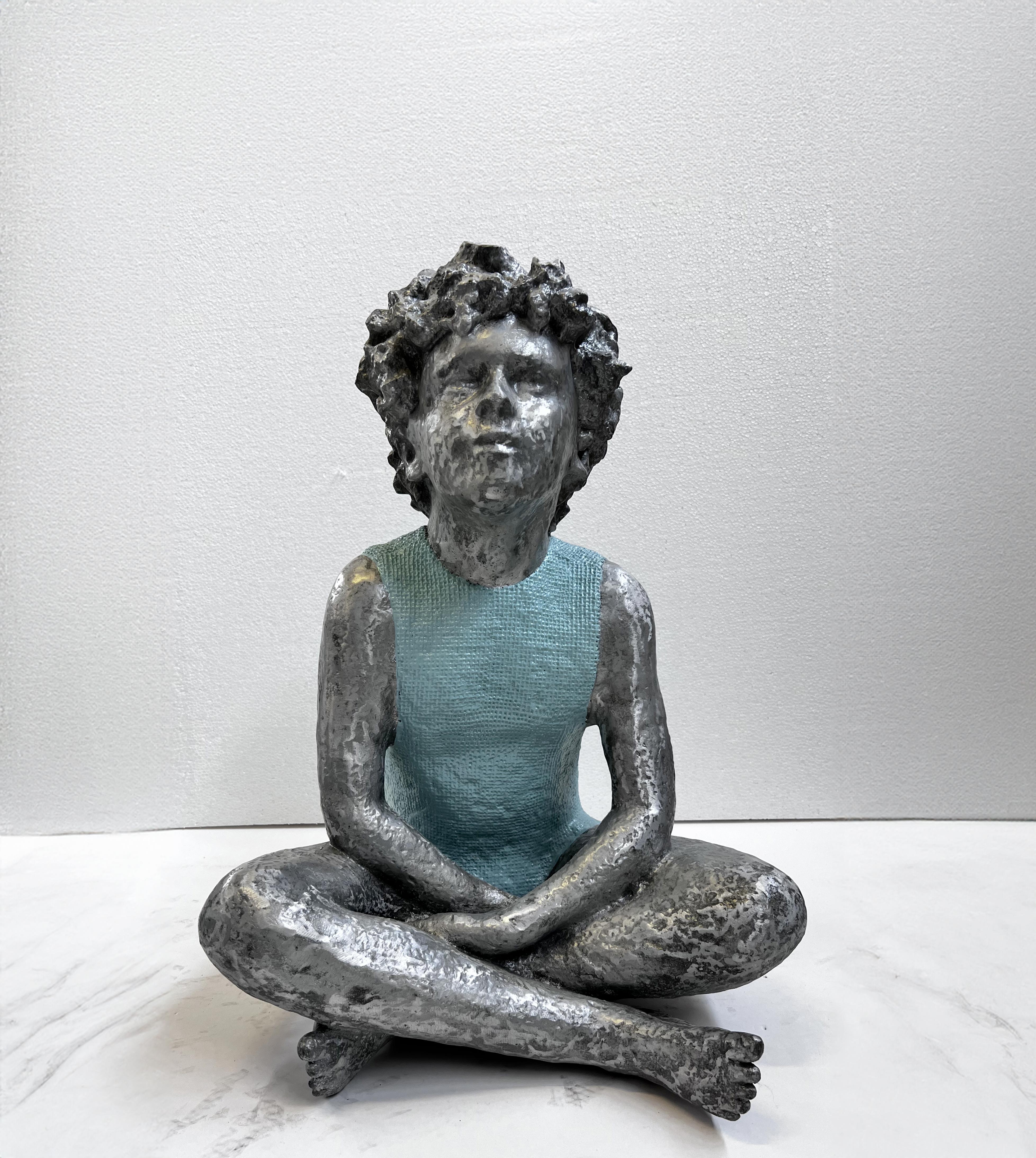 Valerio Berruti, Aurora #3, 2023, aluminium sculpture with painted jute, 71 x 30 x 42 cm, BERSC1571