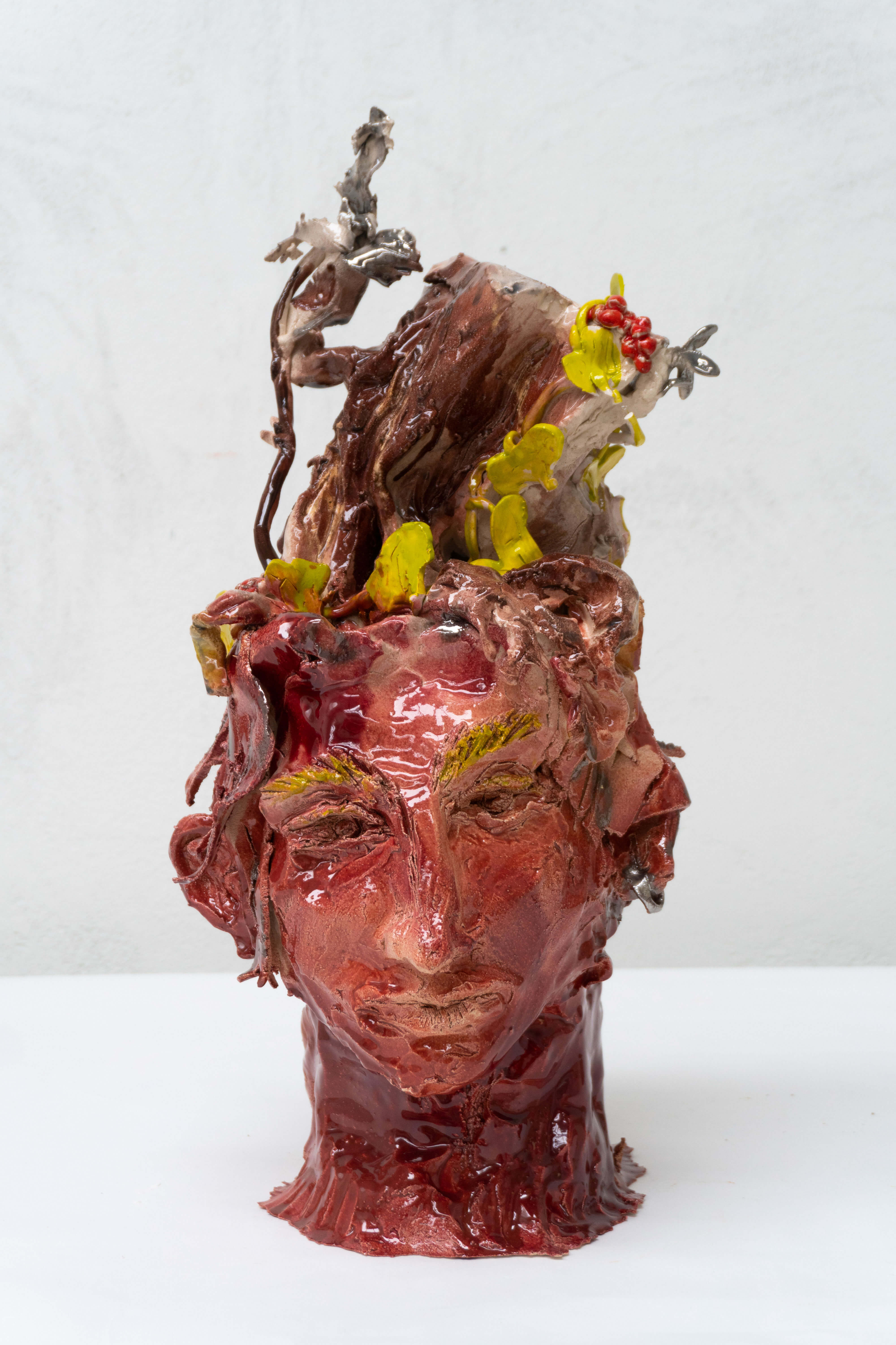 Cosimo Vella, Ceppaia, 2023, glazed ceramic, 55 x 29 x 25 cm, VELLASC009