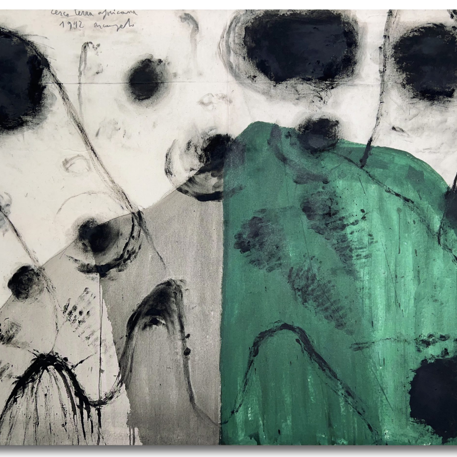 Arcangelo, Cerco terra africana, 1992, mixed media on canvas, 113x151 cm, ARCTM0281