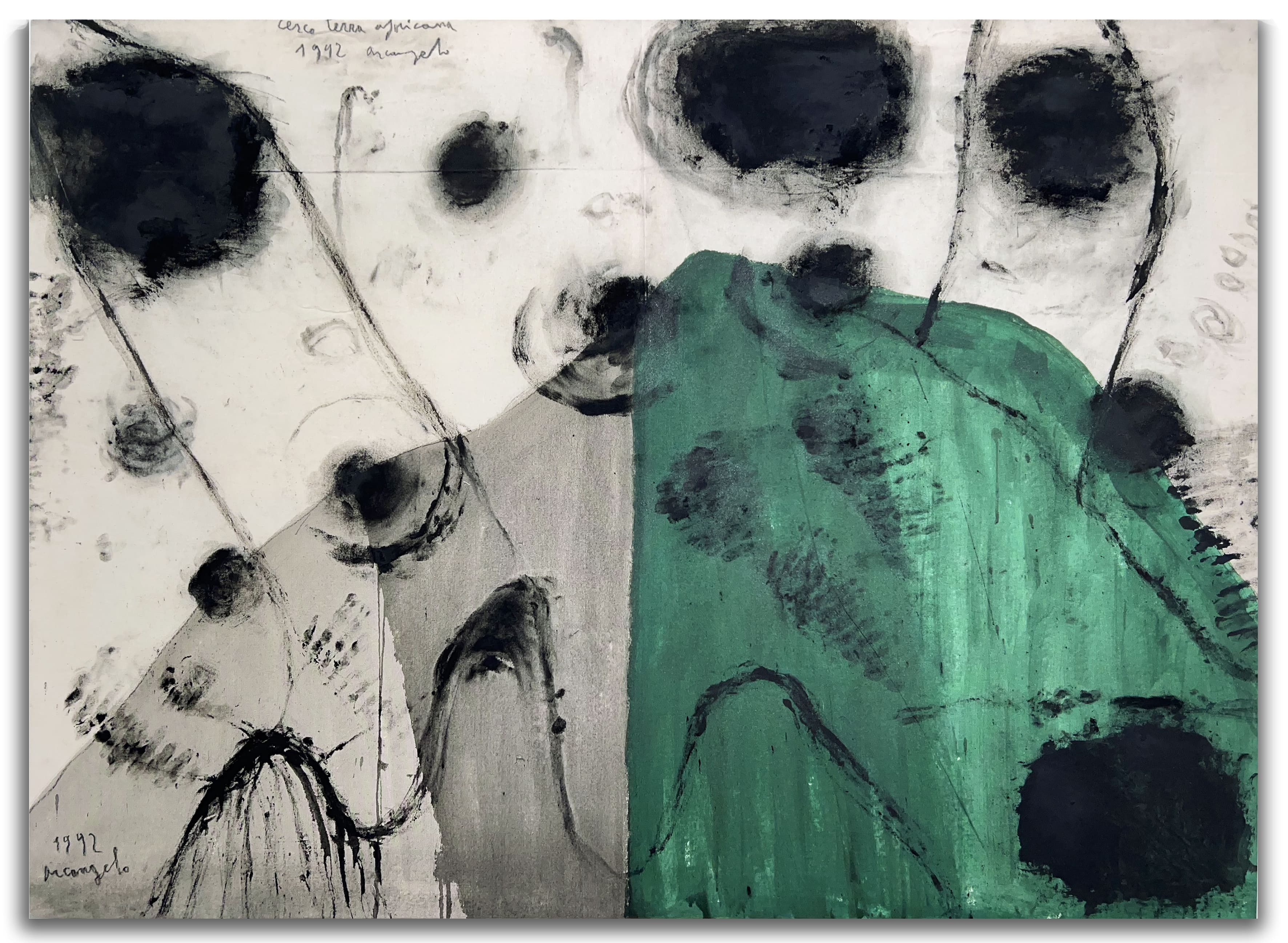 Arcangelo, Cerco terra africana, 1992, tecnica mista su tela, 113 x 151 cm, ARCTM0281