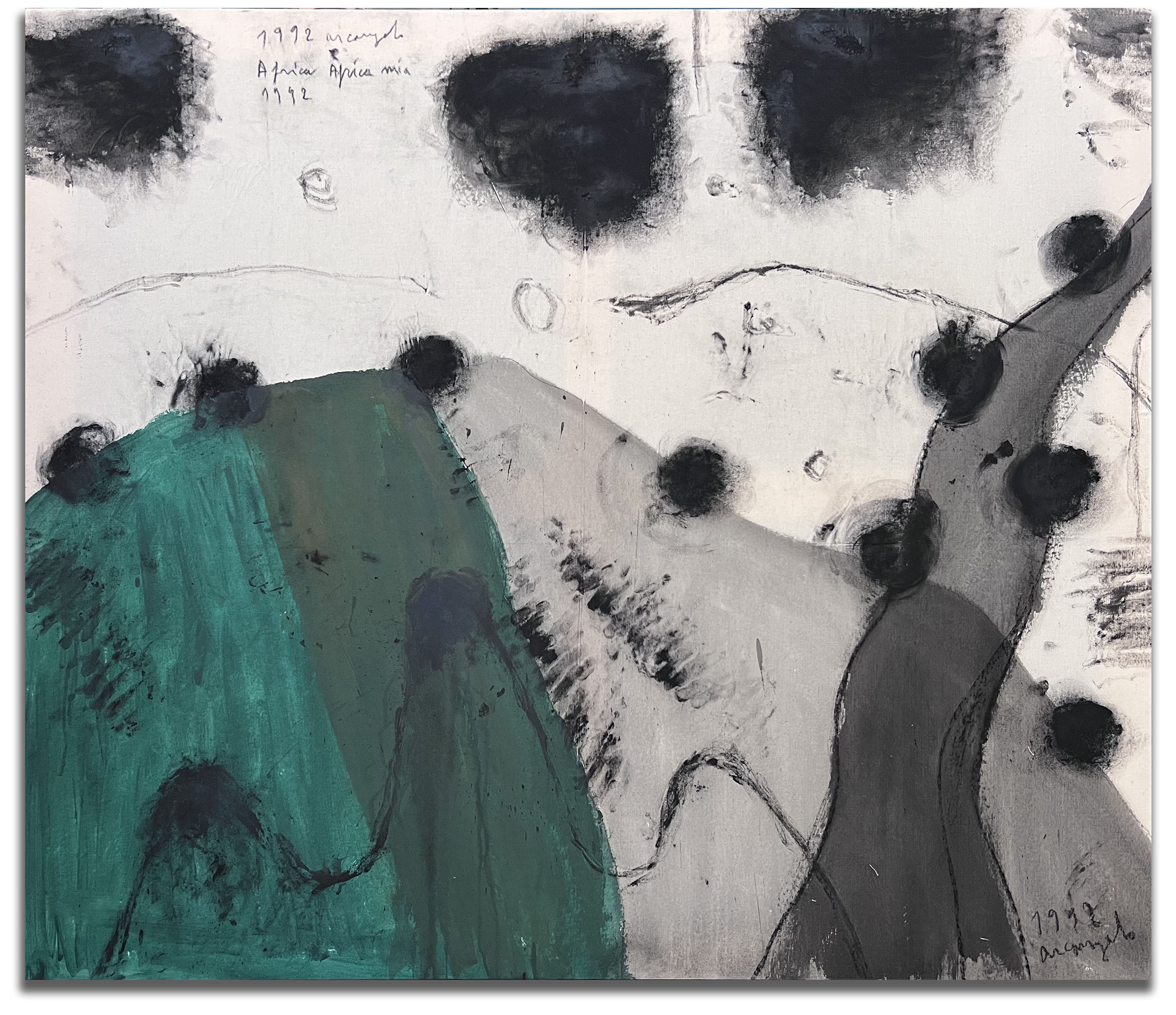 Arcangelo, Africa Africa mia, 1992, tecnica mista su tela, 130 x 151 cm, ARCTM0284