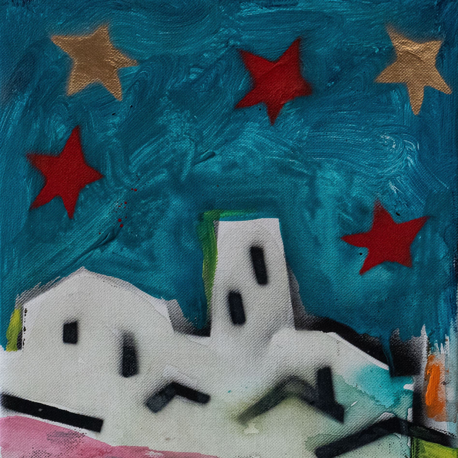 Giosetta Fioroni, Cairo, 2023, Mixed media on canvas, 30 x 30 cm, FIORTM0406