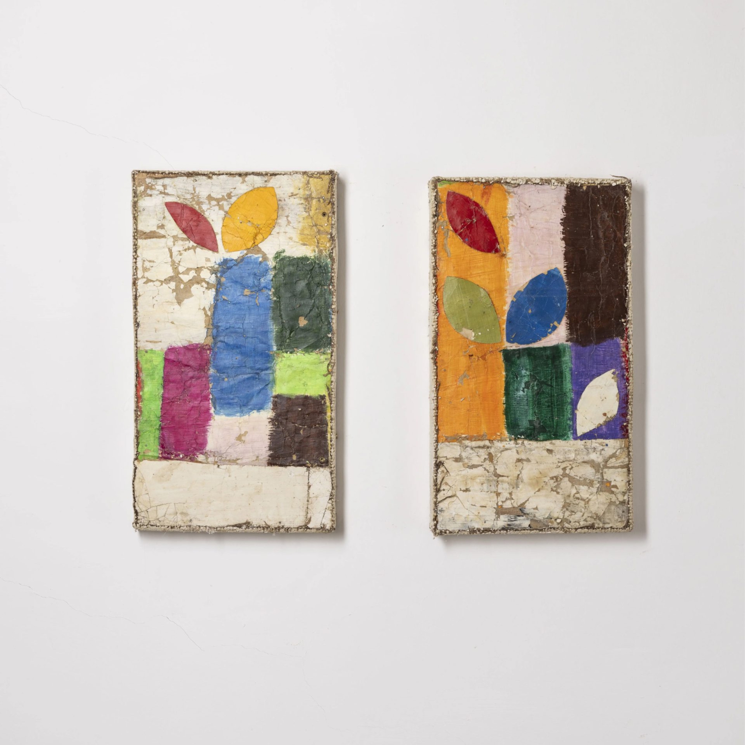 Mirco Marchelli, Lieti motivi, 2023, Mixed media, 42 x 24 x 5 cm each, MARCTM0574-MARCTM0573
