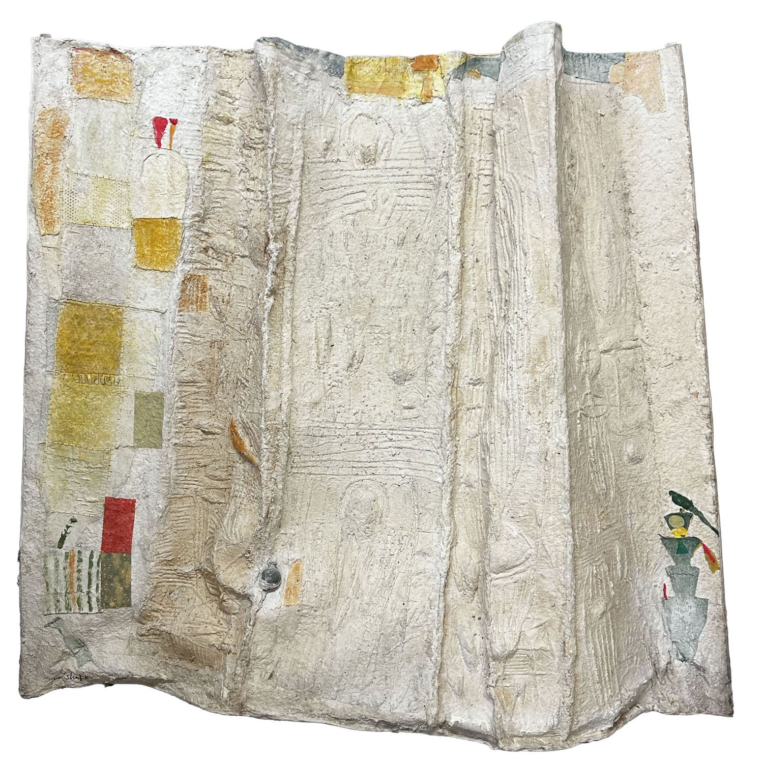 Medhat Shafik, Sahara, 2023, impronta con carta a mano, 194 x 240 cm, SHAFTM1376